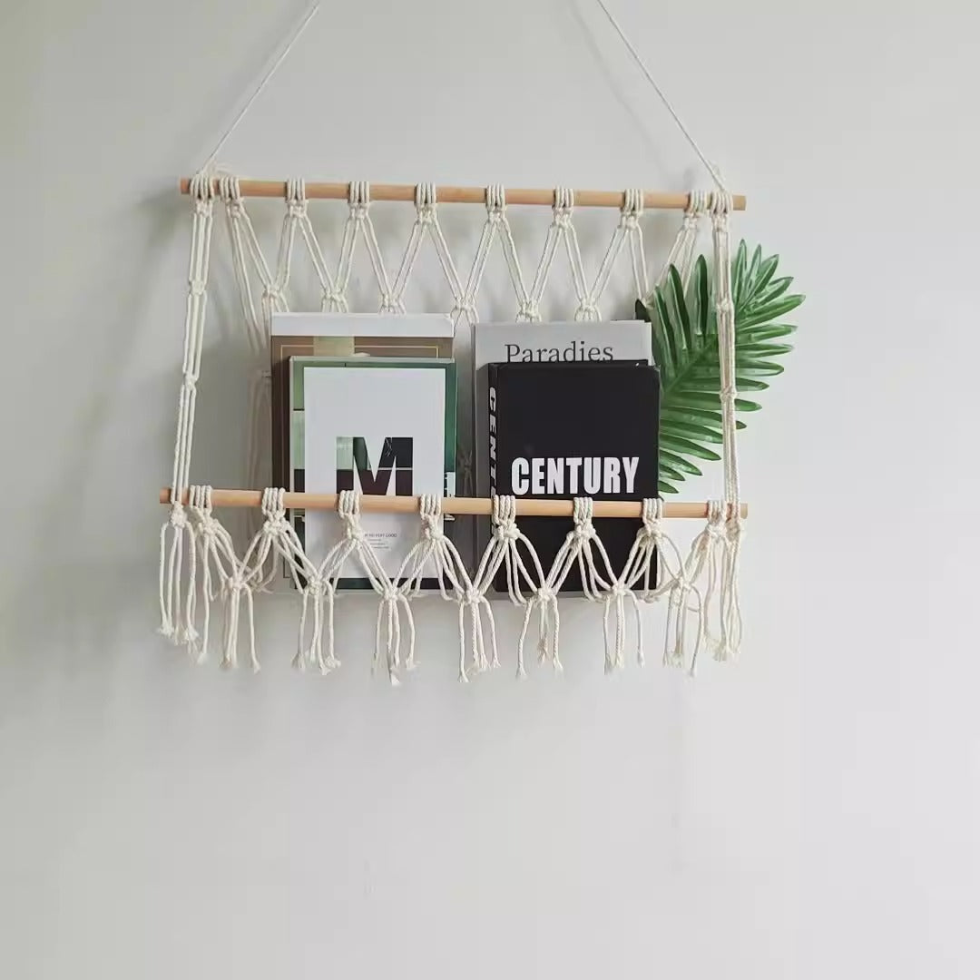 Macramé Wall Hanging – Handmade Cotton (100 × 60 cm)