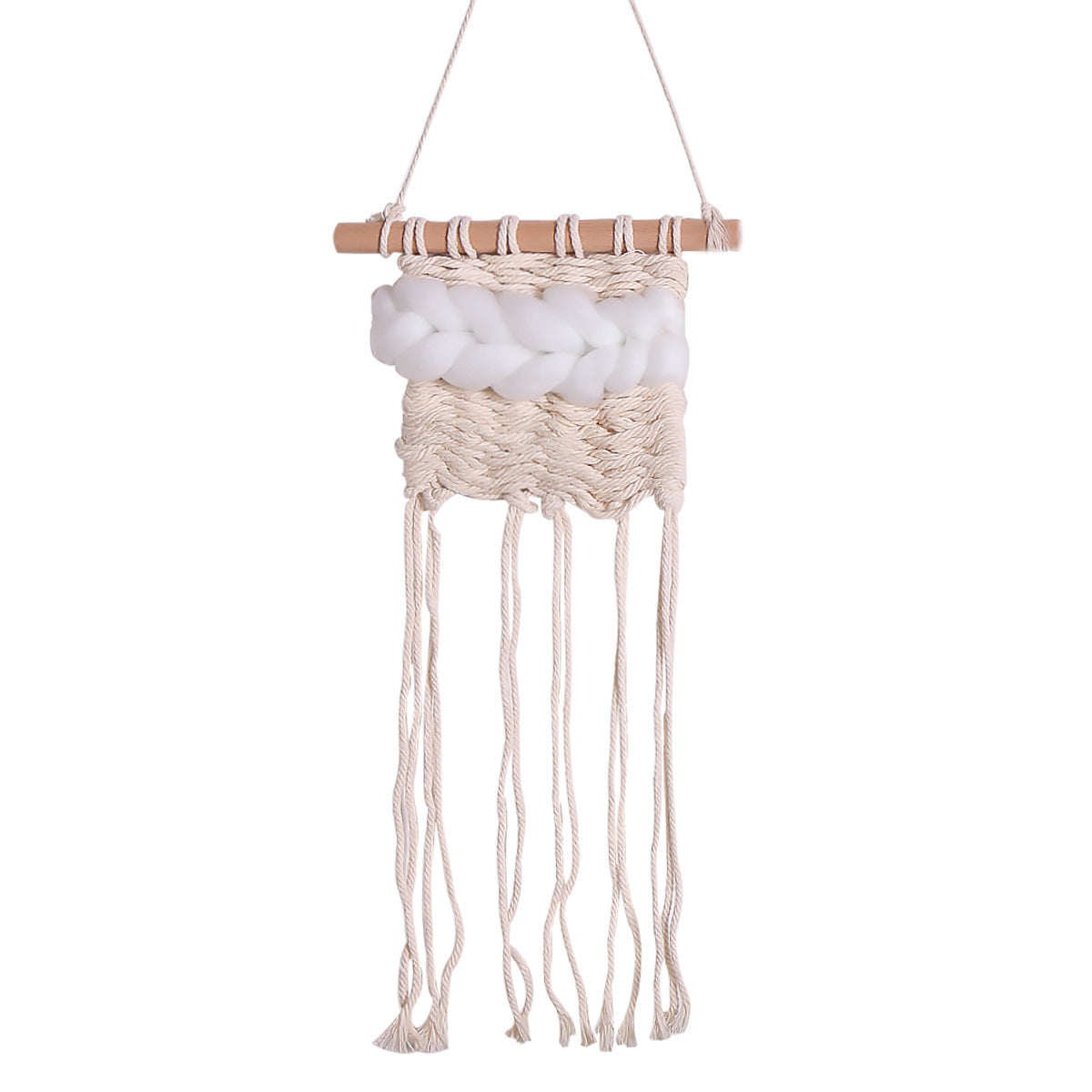 Handmade Small Macramé Wall Hanging – Boho Woven Tapestry (20×35 cm)