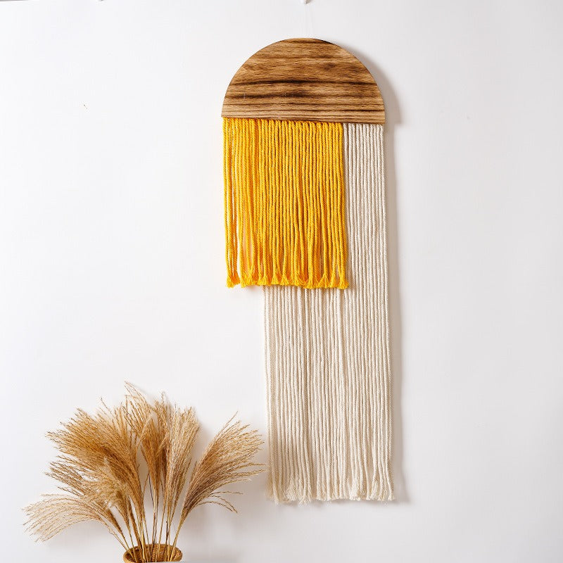 Handmade Boho Semi-Circle Macramé Wall Hanging – 25 cm Wide