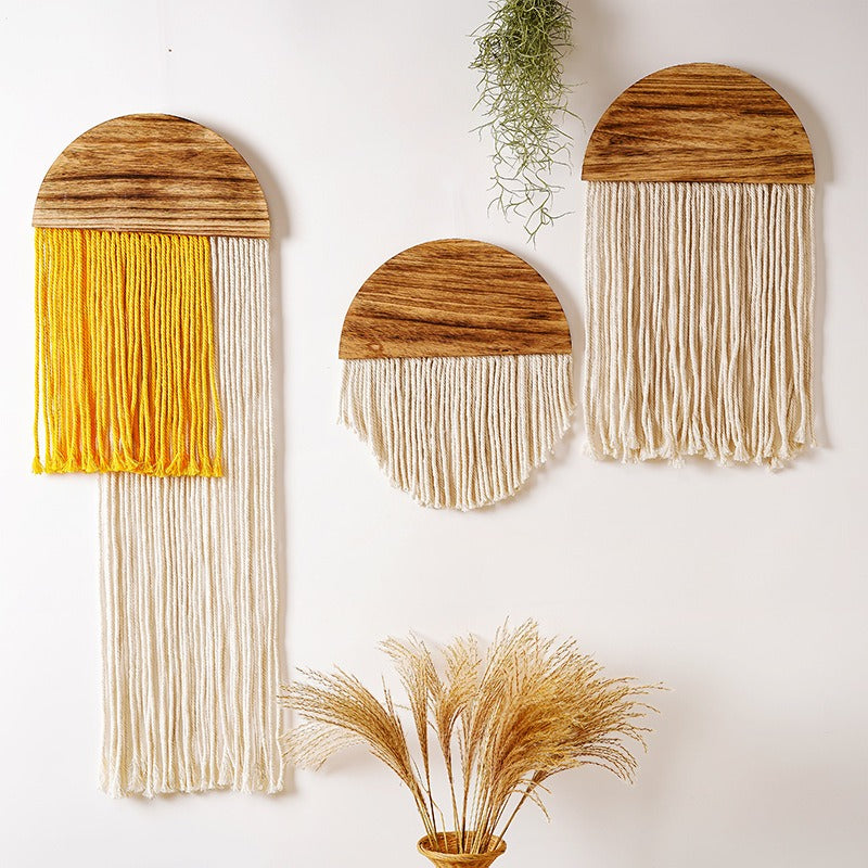 Handmade Boho Semi-Circle Macramé Wall Hanging – 25 cm Wide