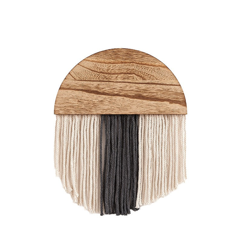 Handmade Boho Semi-Circle Macramé Wall Hanging – 25 cm Wide