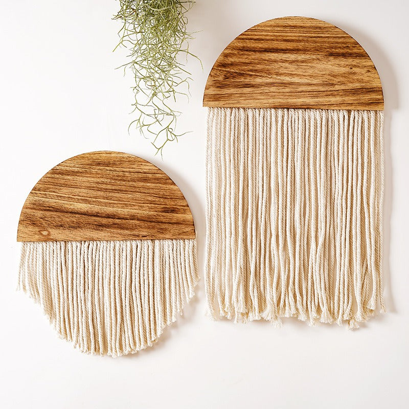 Handmade Boho Semi-Circle Macramé Wall Hanging – 25 cm Wide