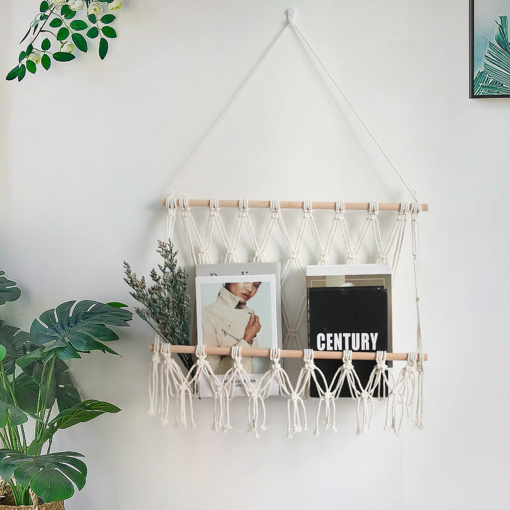 Macramé Wall Hanging – Handmade Cotton (100 × 60 cm)
