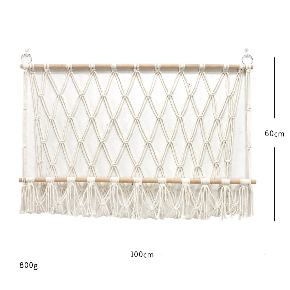 Macramé Wall Hanging – Handmade Cotton (100 × 60 cm)