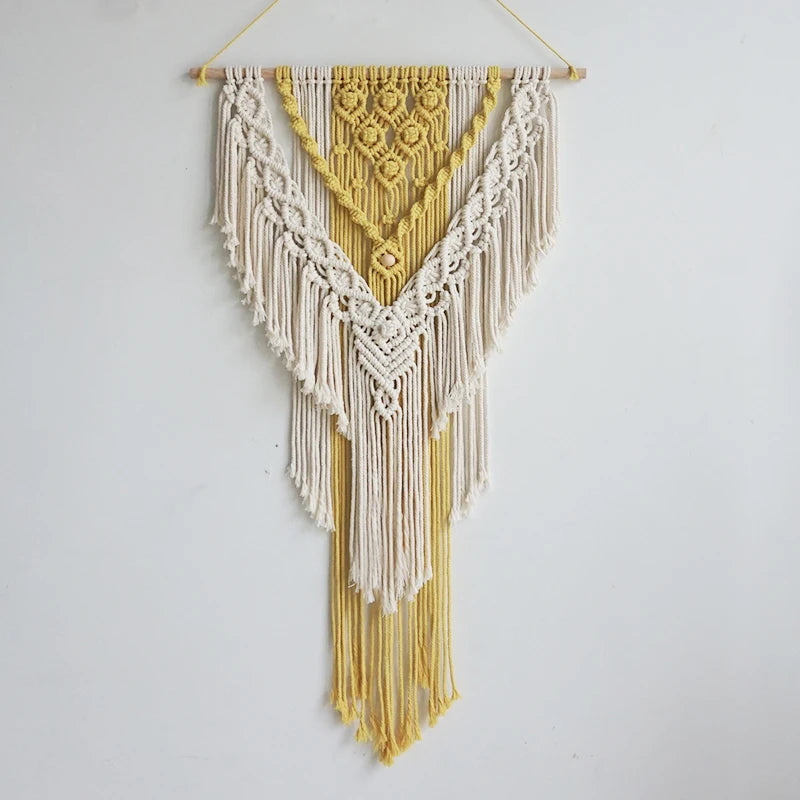 Handmade large macramé wall hanging 50x95cm Nordic boho style