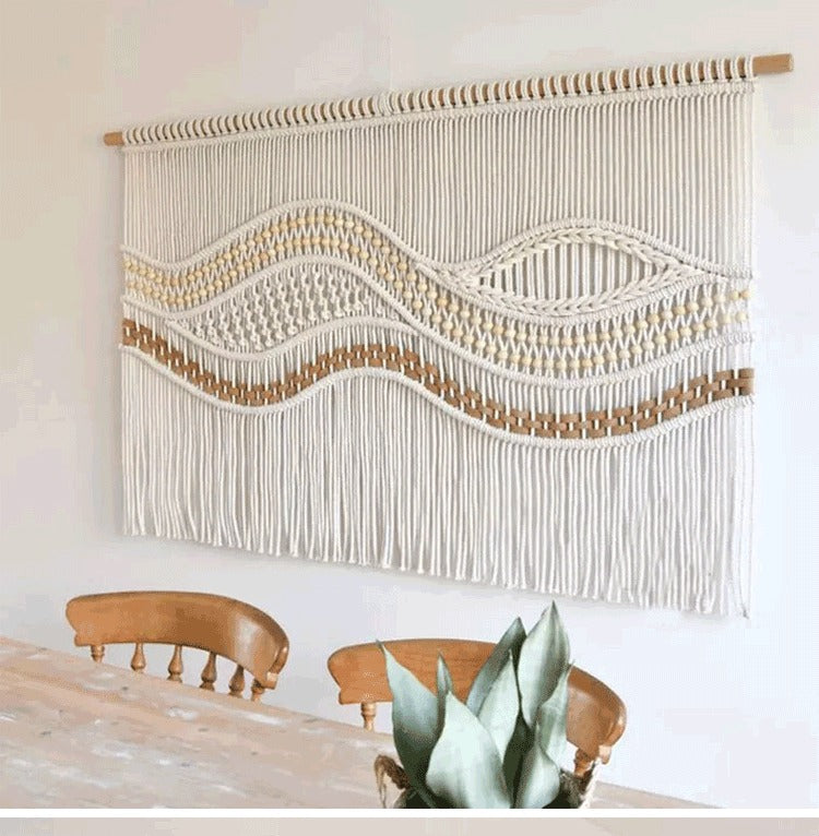 Handmade macramé wall hanging - Large Boho wall art - 110x80cmm - Woven tapestry decor