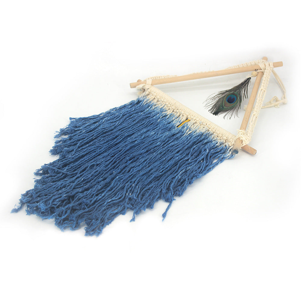 Handmade Macramé Triangle Wall Hanging – Large Boho Tapestry (45×110 cm)