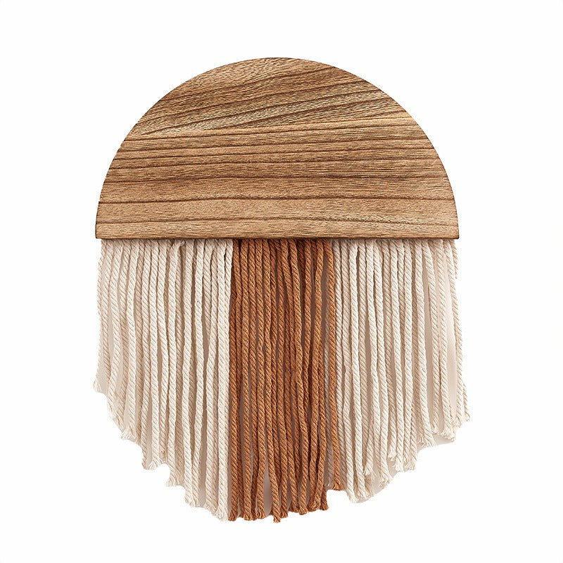 Handmade Boho Semi-Circle Macramé Wall Hanging – 25 cm Wide
