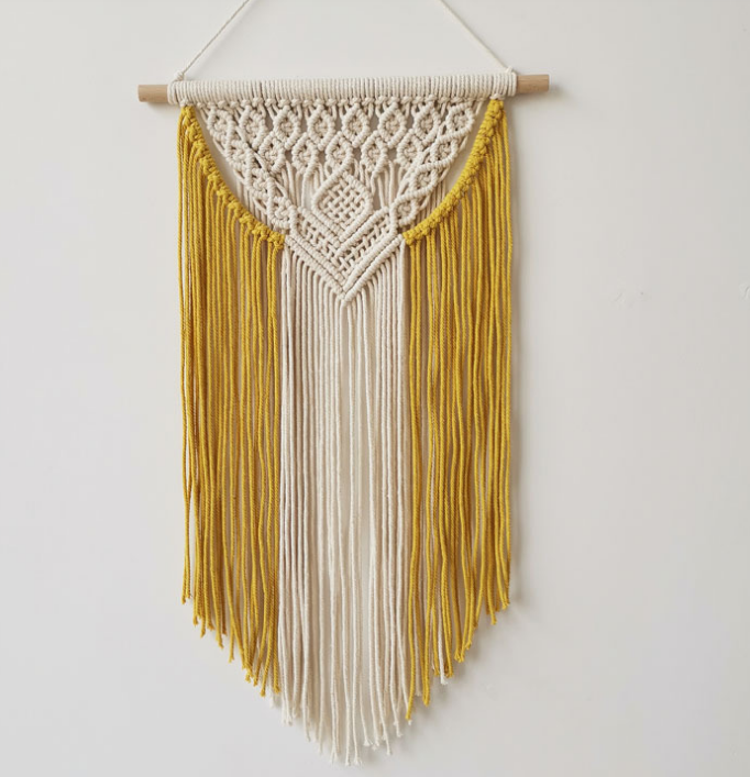 Handmade boho macramé dreamcatcher wall hanging 35x60cm Nordic tapestry
