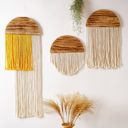 Handmade Boho Semi-Circle Macramé Wall Hanging – 25 cm Wide
