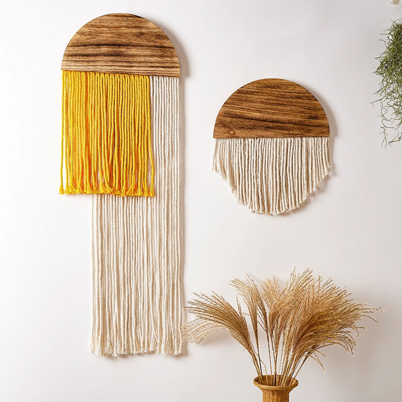 Handmade Boho Semi-Circle Macramé Wall Hanging – 25 cm Wide