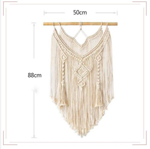 Boho macramé wall hanging 88x50cm handmade cotton rope tapestry
