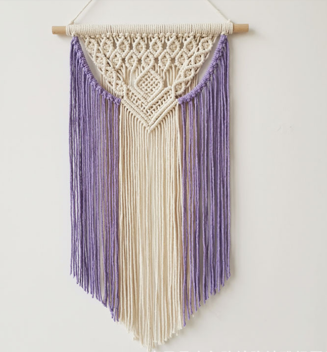 Macramé wall hanging dreamcatcher 35x60cm Nordic boho farmhouse decor
