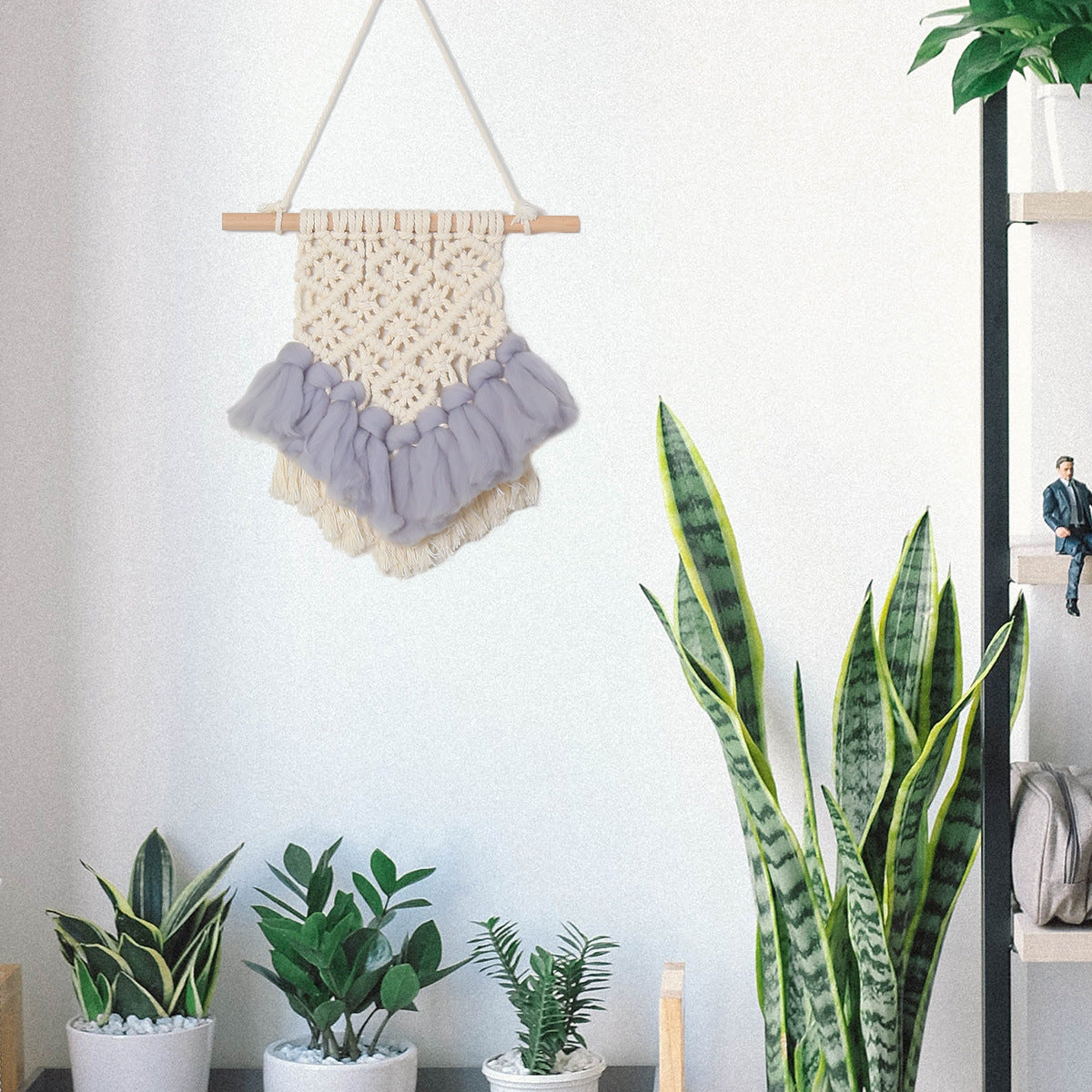 Handmade Boho Macramé Wall Hanging – Nordic Style Tapestry 20x30cm