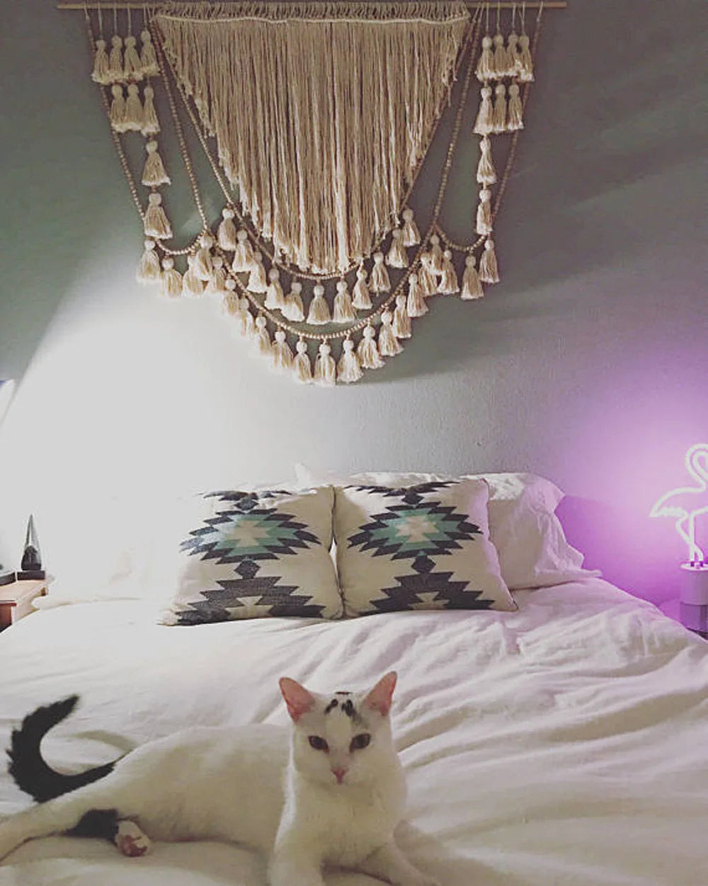 Handmade boho macramé wall hanging 120x110cm Nordic tapestry decor
