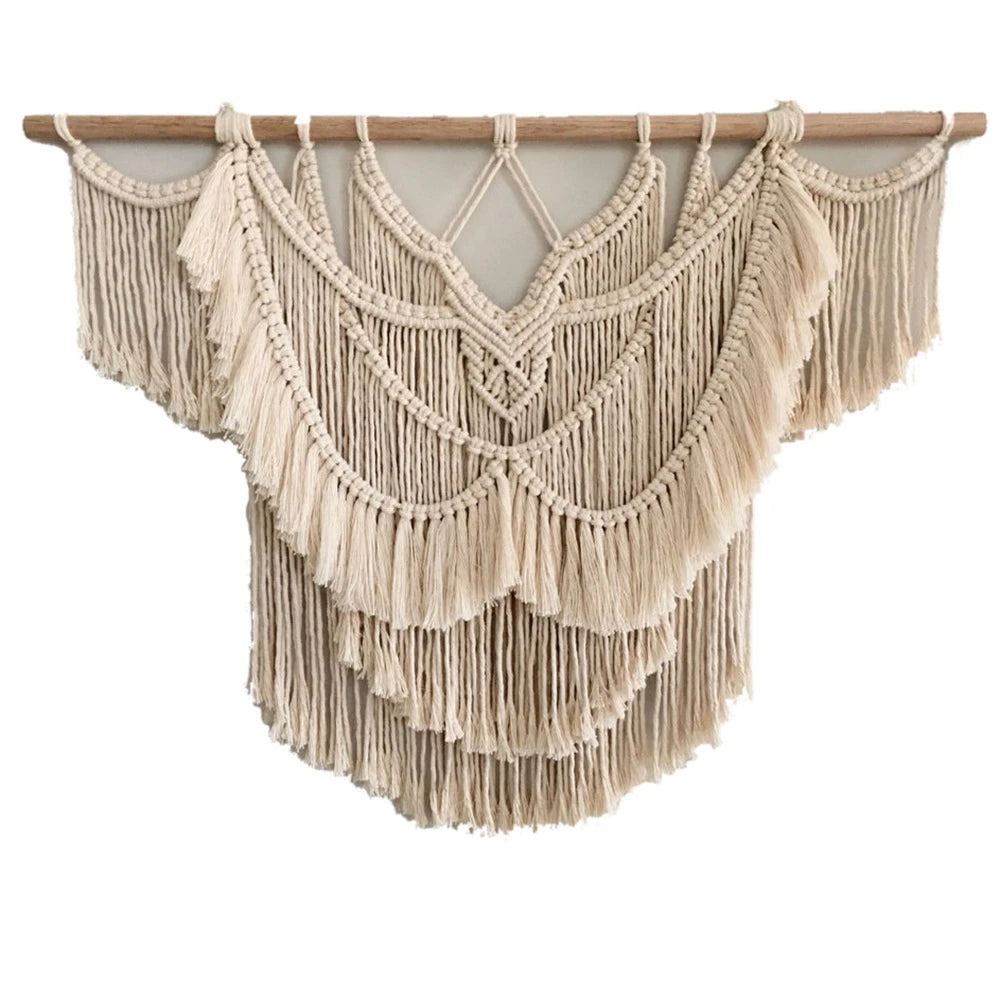 Large & Small Macramé Wall Hanging – Boho Woven Tapestry for Living Room & Bedroom Wall Decor
