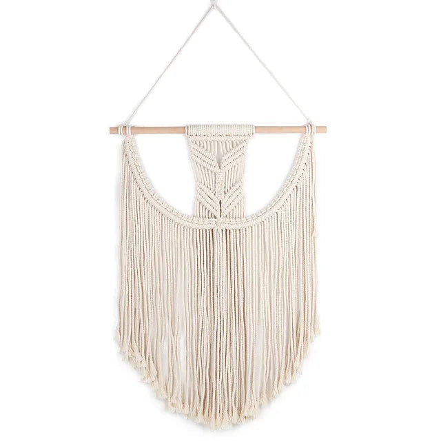 Handmade macramé wall hanging 45x55cm boho ombre tapestry cotton
